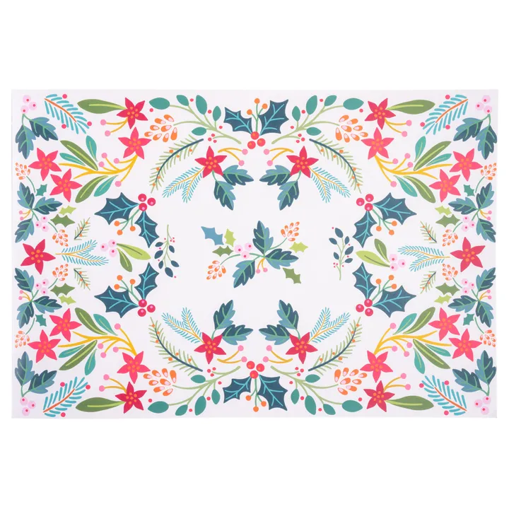 Karma Colorful Holly Paper Placemat Booklet