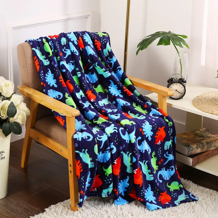Decor & More LLC Summertime Whimsy Plush Fleece Kid Throw Blanket