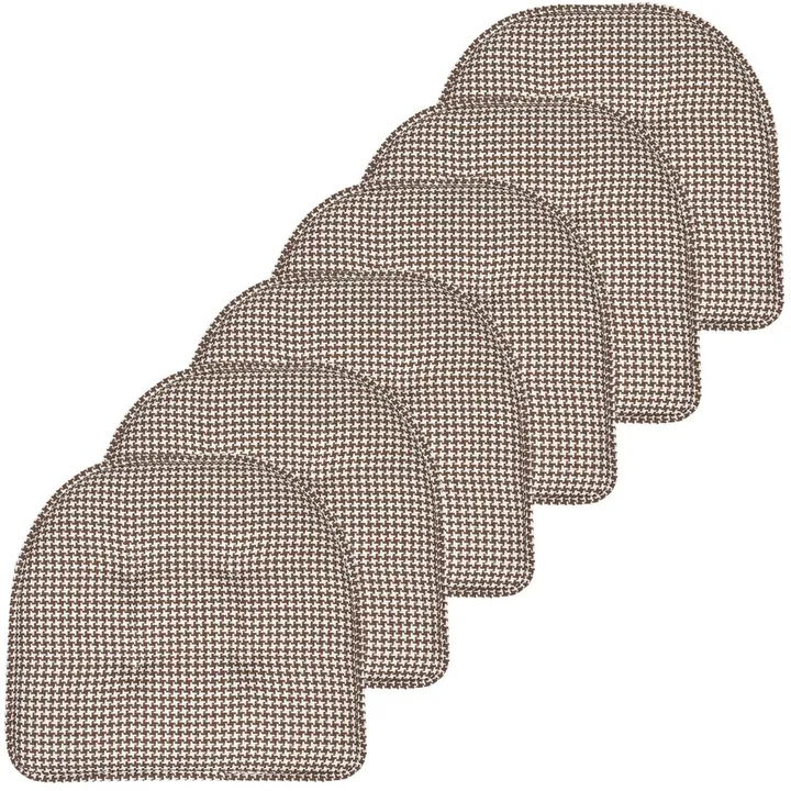 Sweet Home Collections Houndstooth Stitch U Shaped Memory Foam Chair Cushions