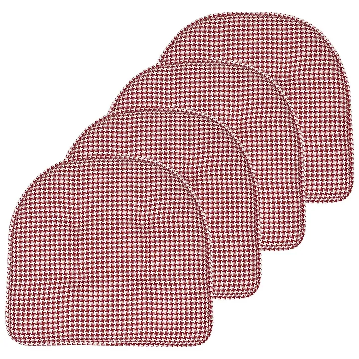 Sweet Home Collections Houndstooth Stitch U Shaped Memory Foam Chair Cushions