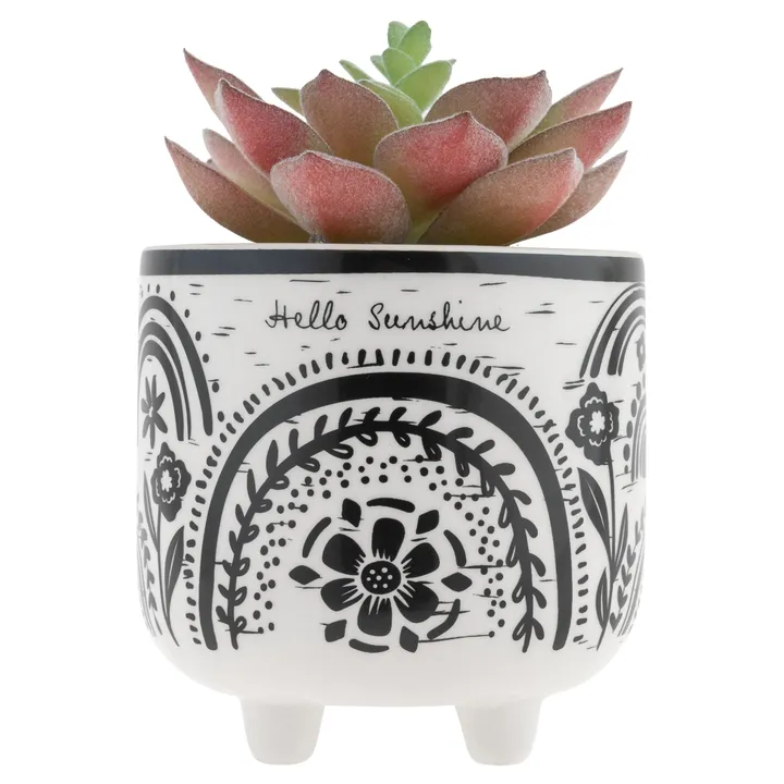 Karma Rainbow Boho Footed Pot