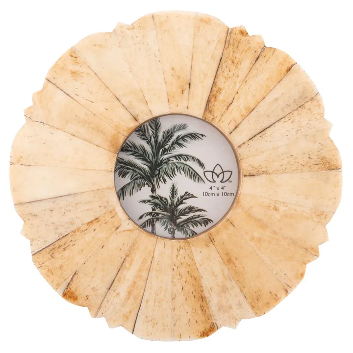 Karma Round Tawny Natural Bone Picture Frame