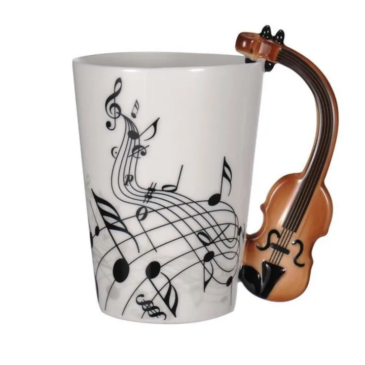Onetify Creative Musical Notes and Musical Instrument Coffee Mug