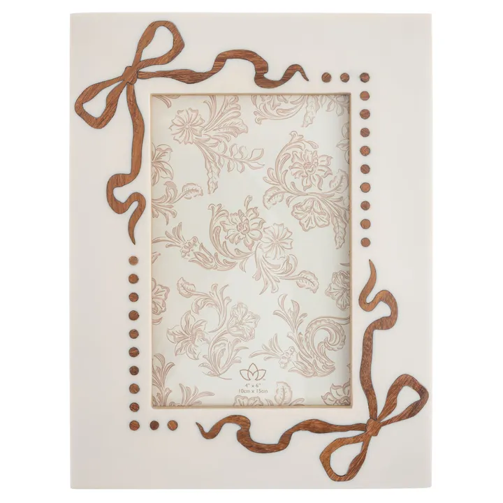 Karma Bows Rectangle Resin & Wood Frame