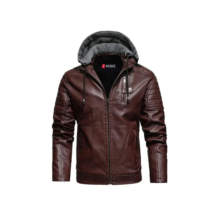 Jacket Store USA Avenger Hooded Leather Jacket