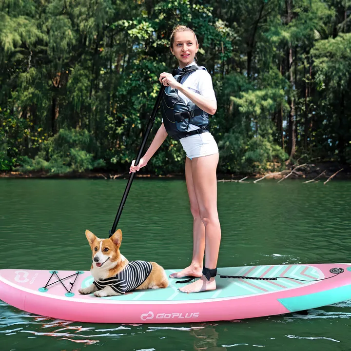 RS Sports & Fitness Inflatable Stand up Paddle Board with 3 Fins and Adjustable Paddle