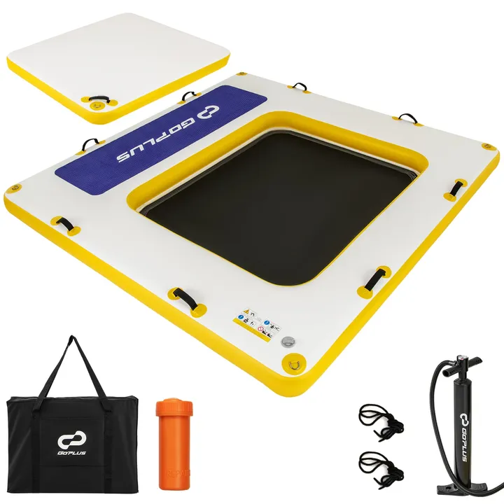 RS Sports & Fitness Inflatable Dock Platform With Mesh Swim Lounge