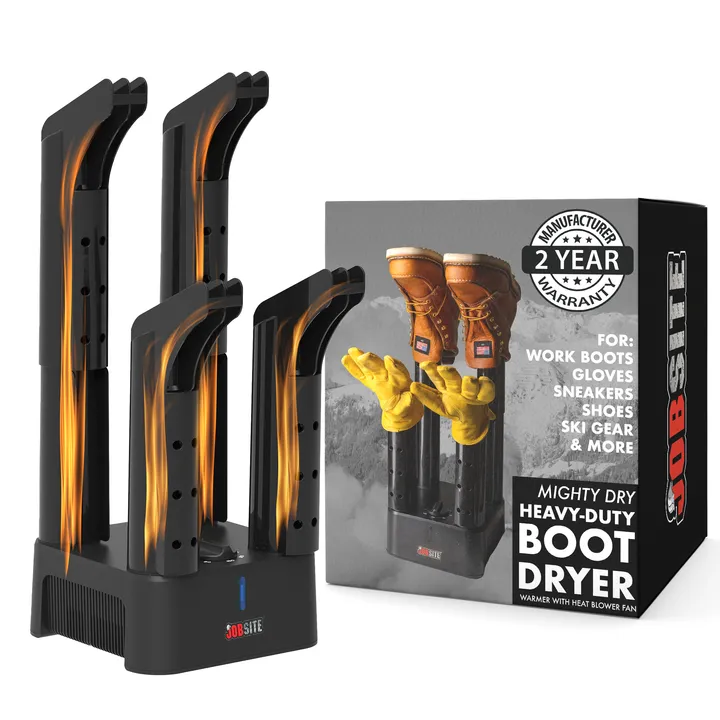 JobSite Fan Fast-Drying Multi Shoe Dryer – Rapid Warm-Air Shoe Dryer
