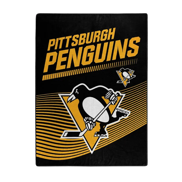 Sweet Home Collections Pittsburgh Penguins NHL Officially Licensed Raschel Throw Blanket
