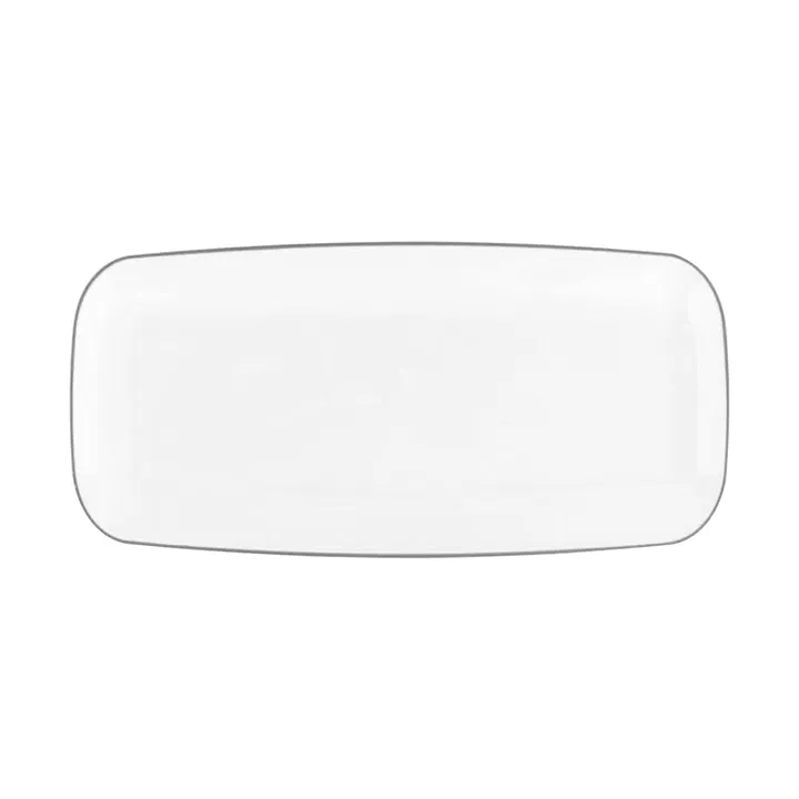Smarty Had a Party Flat Raised Edge Rectangular Disposable Plastic Plates (10.6" x 5")