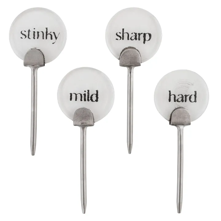 Karma Glass And Metal Cheese Markers