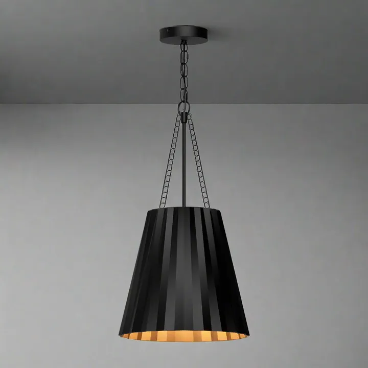 Ozarke Plisse 12-in Pendant Light - Chic Parisian Style