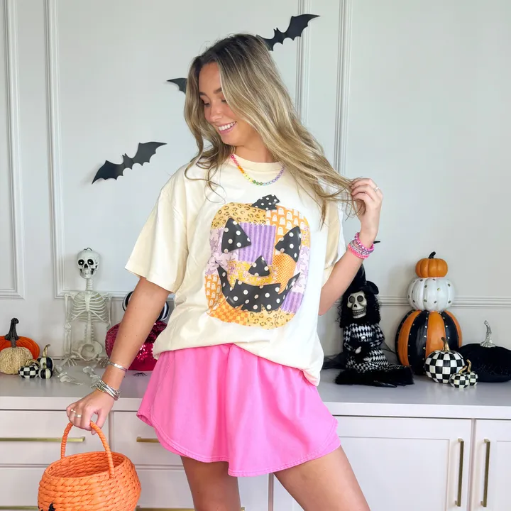 Poppy Pine Patchwork Jack O Lantern Tee