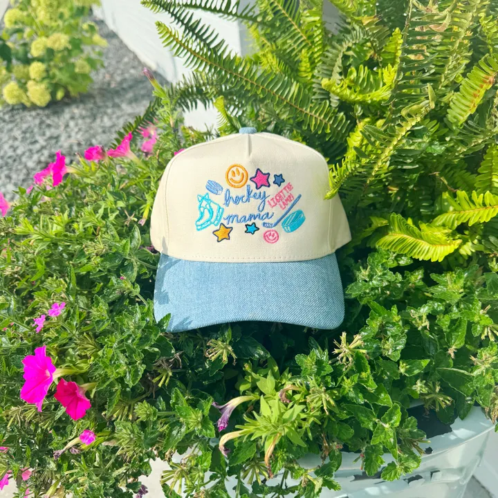 Poppy Pine Hockey Mom Denim Hat