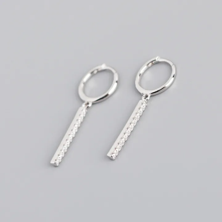 Gioiellin Versatile Square Shape Zirconia Hoop Earrings