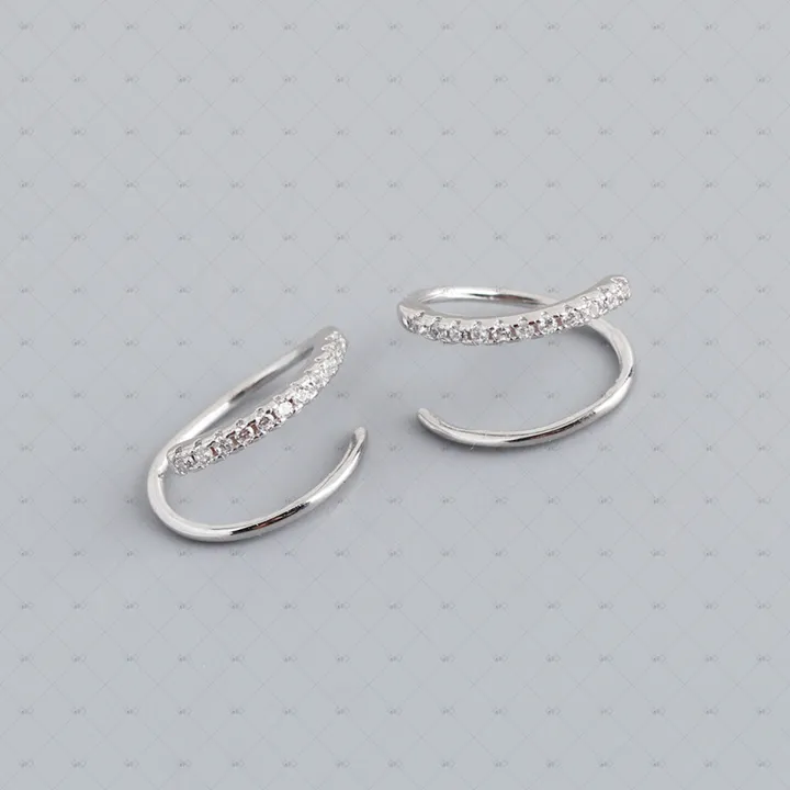 Gioiellin Zircon Hoop Earrings