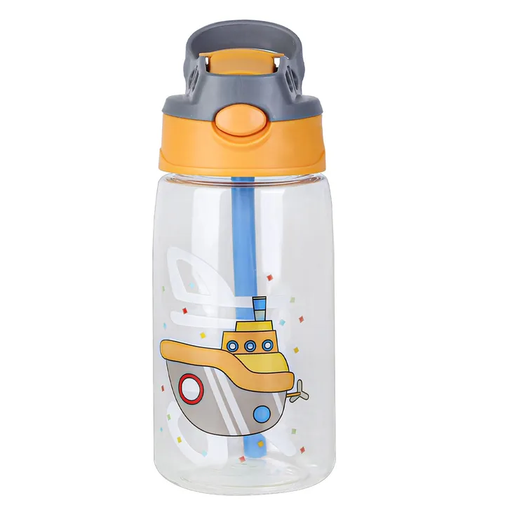 RS Sports & Fitness Leak-Proof Kids Water Bottle With Straw Push Button for Kids - Crab