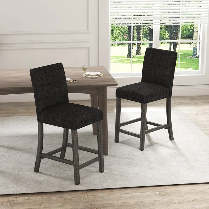 Directdeals Counter Height Bar Stools With Back And Footrest
