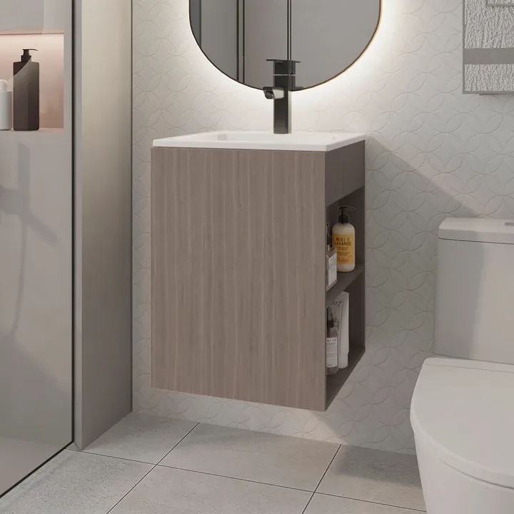 DEPOT E SHOP LLC Froid Bathroom Vanity, 1 Door, 2 Shelves