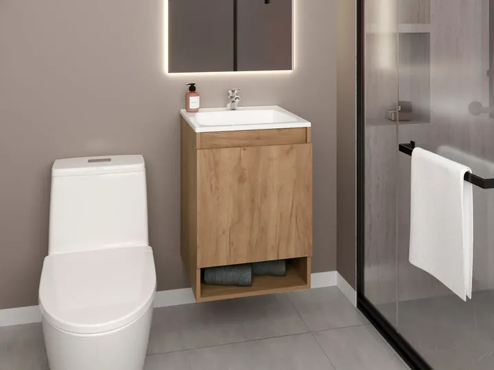DEPOT E SHOP LLC Elsie Bathroom Vanity, 1 Door, 2 Shelves