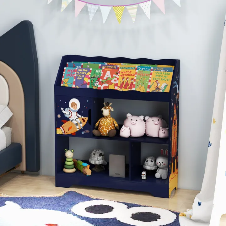 Gbruno Store Kids Toy Storage Organizer With Book Shelf And Storage Cabinet