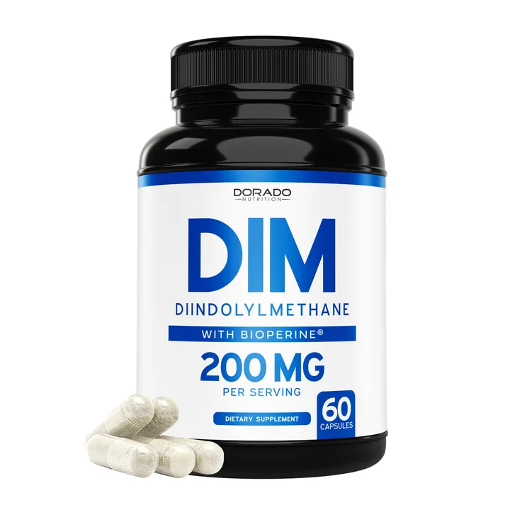 Dorado Nutrition DIM Supplement for Women and Men (Diindolylmethane Estrogen Blocking Supplement, Hormonal Acne Treatment, Hormone Balance for Women) (200mg Per Serving) - Vegan, Gluten-Free, USA Made - 60 Capsules