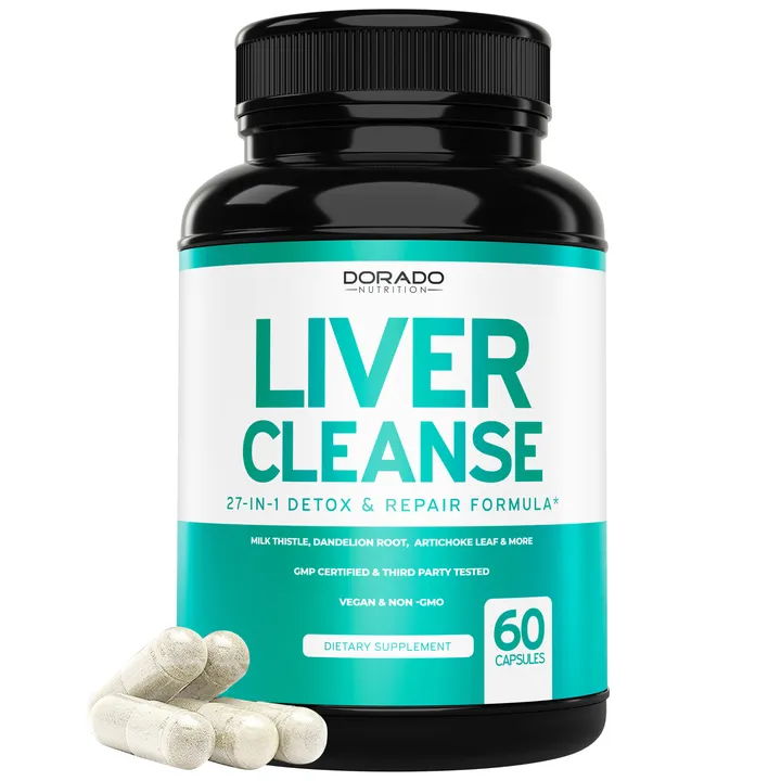 Dorado Nutrition Liver Cleanse Detox & Repair 27 in 1 Formula - Milk Thistle, Dandelion Root, Turmeric, Artichoke Extract & More - Liver Detox Support Supplement - 3rd Party Tested, Vegan Safe & USA Made (60 Count)