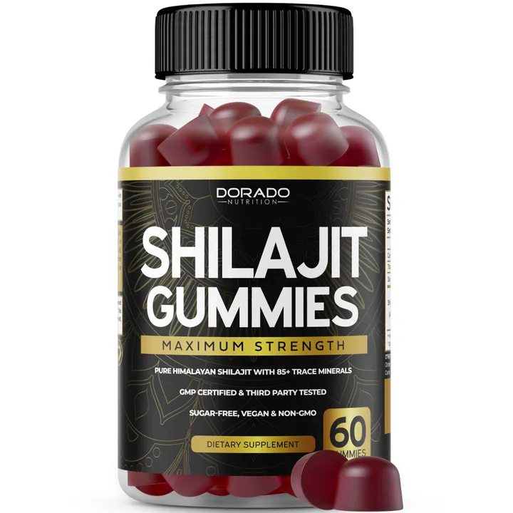 Dorado Nutrition Shilajit Gummies 1000mg (Pure Himalayan Shilajit Gummies for Men & Women Gold Grade with 85+ Trace Minerals with Fulvic Acid) - Energy & Immunity Support - Third Party Tested, Non GMO, Vegan, USA Made