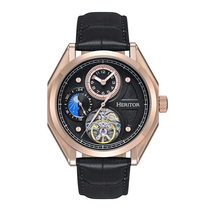 Heritor Automatic Antoni Leather-Band Watch