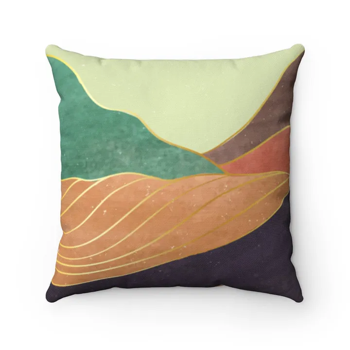 Onetify Tranquil Mountain Square Pillow