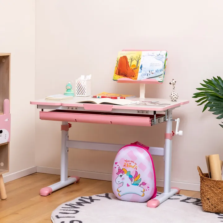 Gbruno Store Kids Desk With Tilt Desktop & Book Stand
