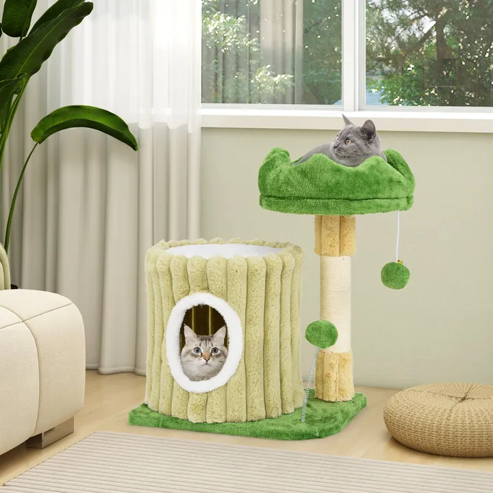Gbruno Store Cute Cat Tree With Sisal Scratching Posts And Dangling Ball