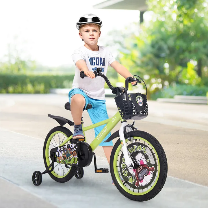 Gbruno Store Kids Bike Adjustable With Detachable Training Wheels