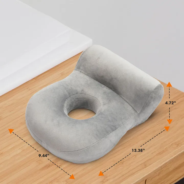 Cheer Collection Desk Nap Pillow with Ear Hole and Velvet Cover