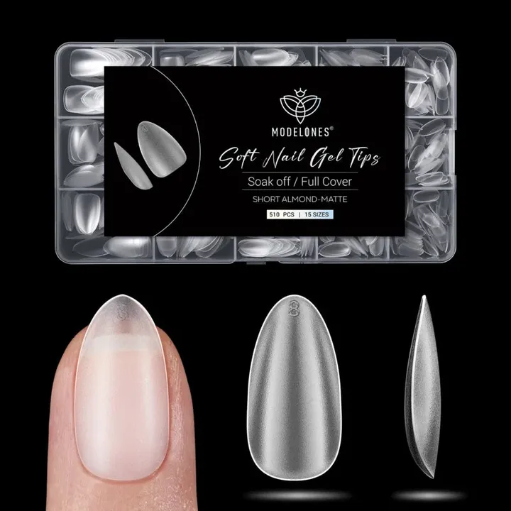 Modelones Short Almond - Frosted Nail Tips