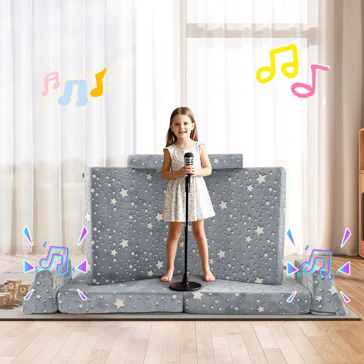 Gbruno Store Modular Kids Play Couch Glow in the Dark Toddler Sectional Sofa