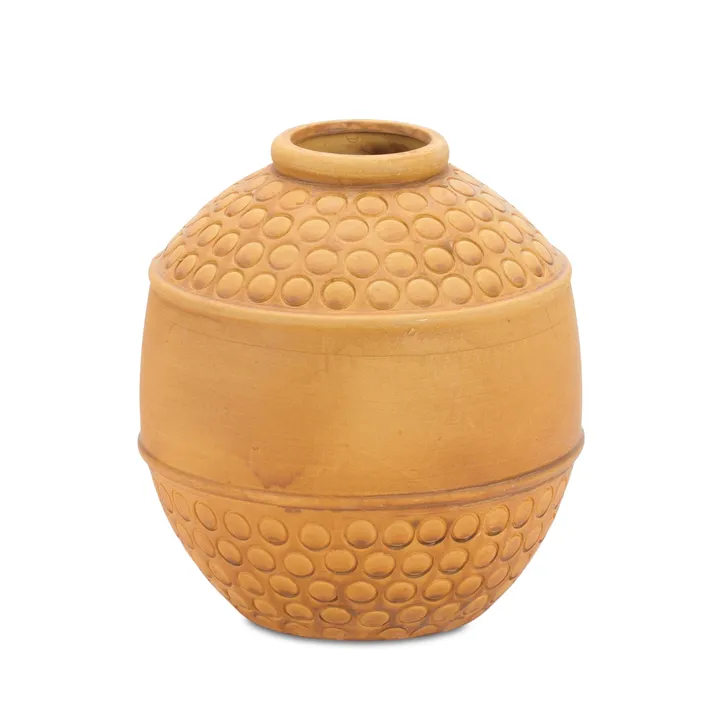 Melrose International Bubbled Terra Cotta Vase - Unique Design For Home Decor
