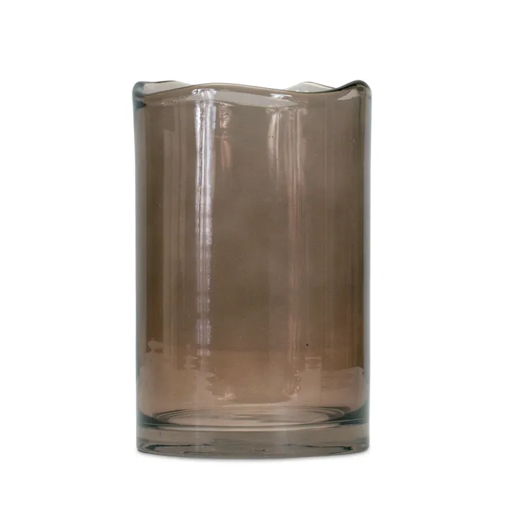 Melrose International Elegant Wavy Glass Vase For Modern Home Decor
