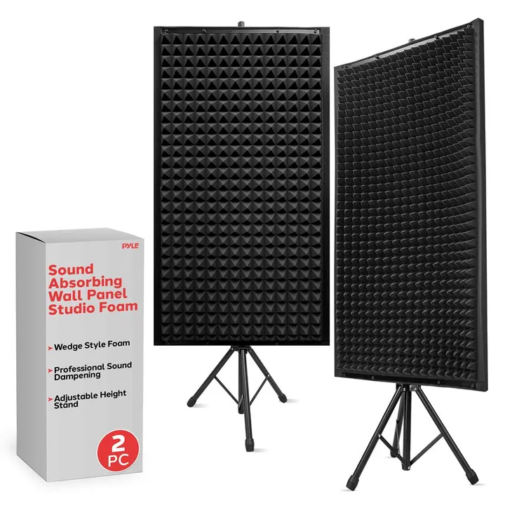 Pyle Wall Panel Studio Foam With Stand