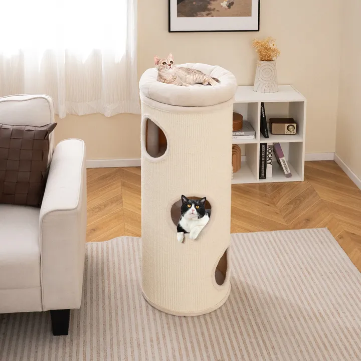 Gbruno Store Elevated Cat Cave 4-story Cat House For Multiple Cats