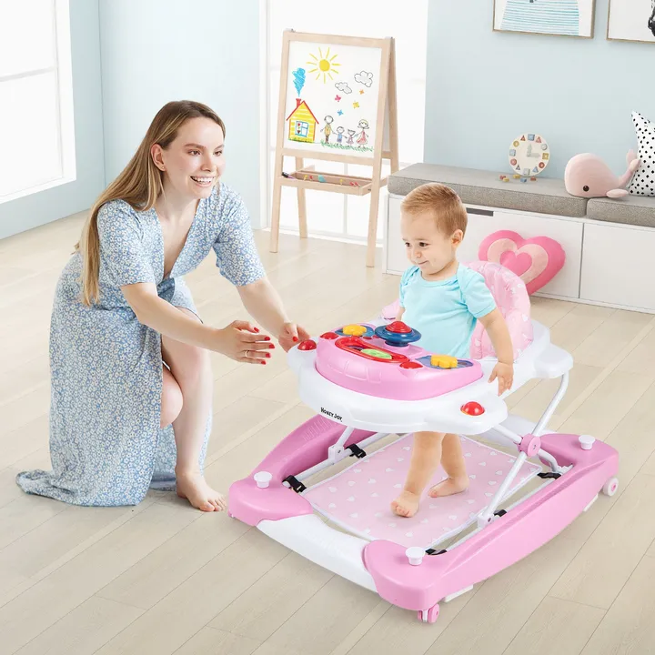 Gbruno Store 6 in 1 Foldable Baby Walker With Adjustable Height