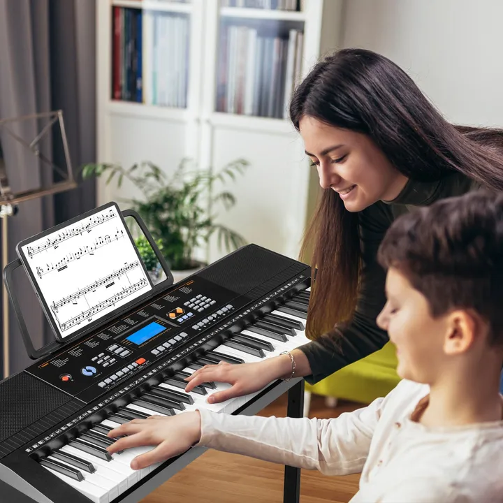 Gbruno Store 61-key Electronic Keyboard Piano Starter Set With Accessories