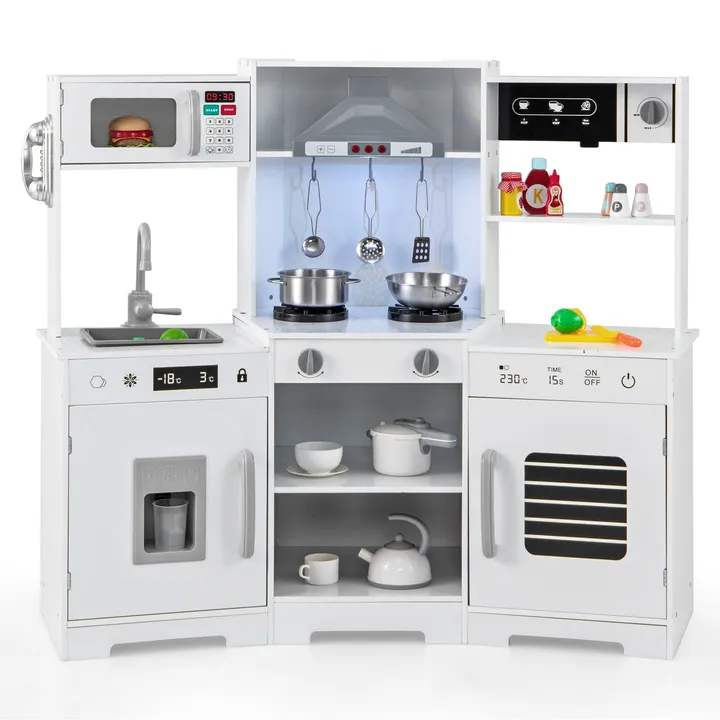 Gbruno Store Pretend Play Kitchen Toy Set With Real Sounds & Lights