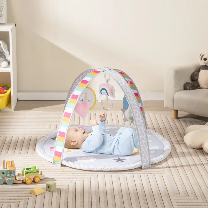 Gbruno Store Baby Play Mat 7-in-1 Tummy Time Activity Mat With 5 Detachable Toys