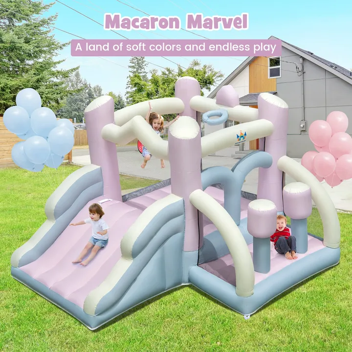 Gbruno Store Kids Bounce House With Slide And 2 Boxing Columns Without Blower