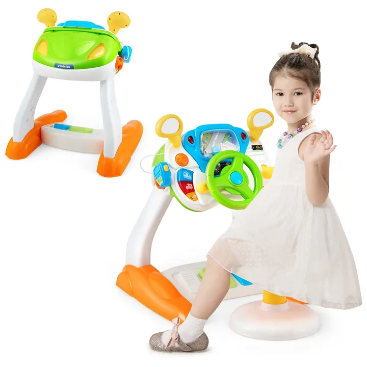 Gbruno Store Kids Steering Wheel Pretend Play Toy Set with Lights and Sounds
