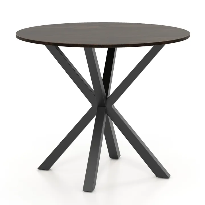 Directdeals Wood Dining Table With Intersecting Pedestal Base For 2-4 People
