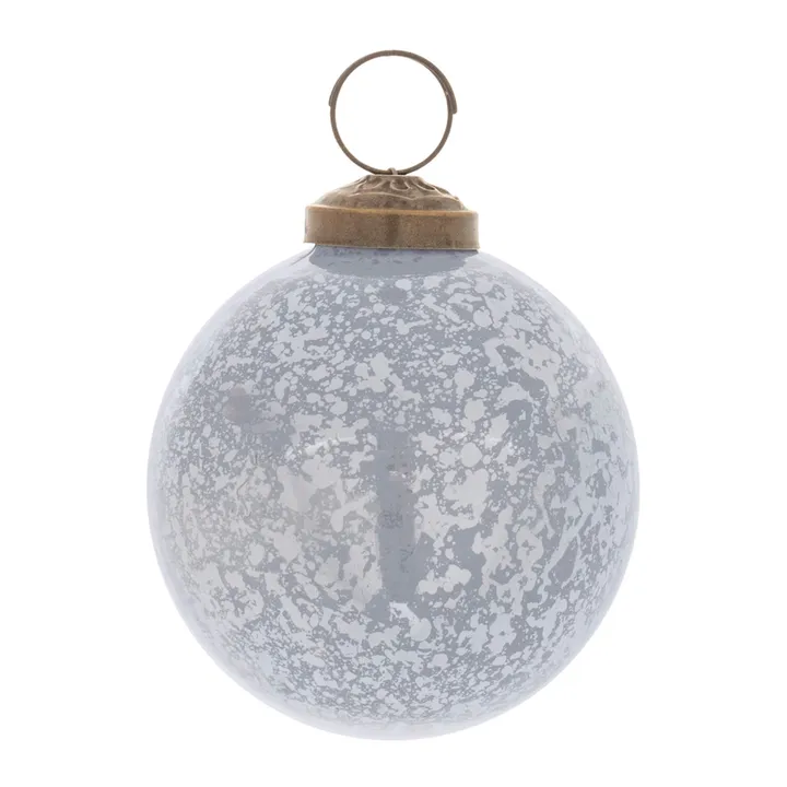 Melrose International Slate Blue Soda Lime Glass Ball Ornament