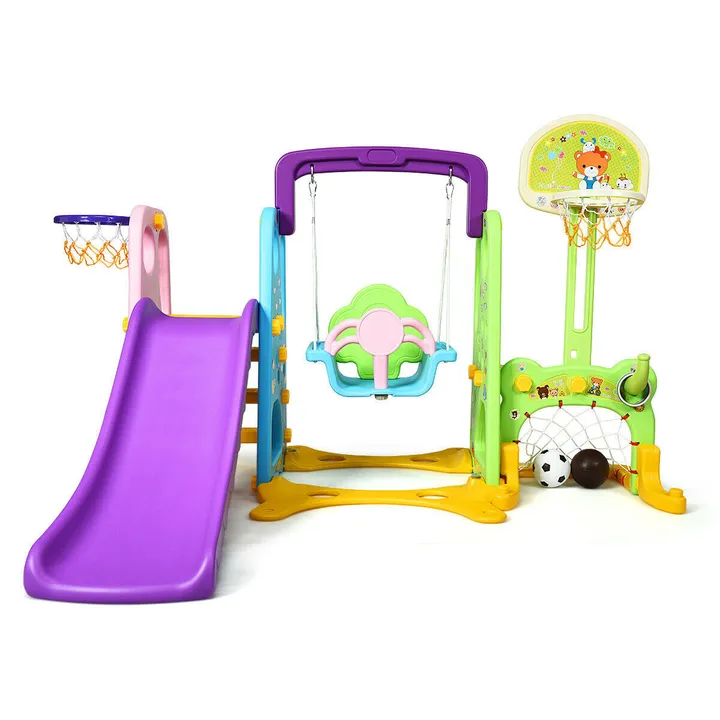 Gbruno Store 6-In-1 Climber Swing Basketball Hoop Football Gate