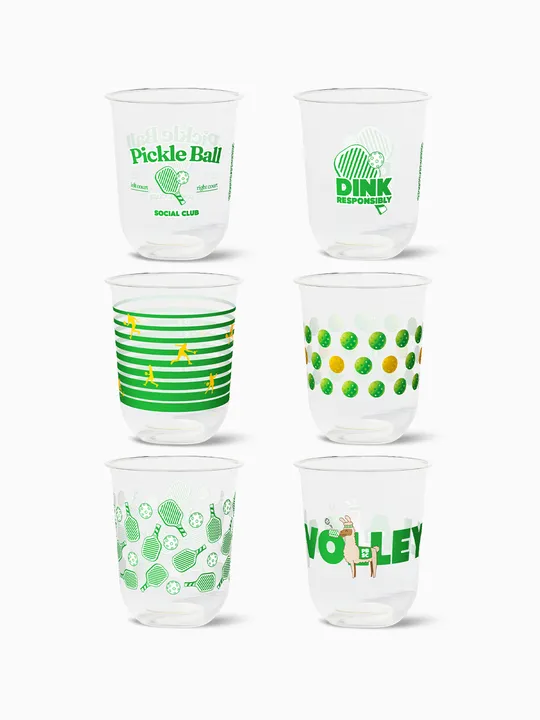 TOSSWARE Pickleball Social Club - Natural 16oz Arc - No Lid